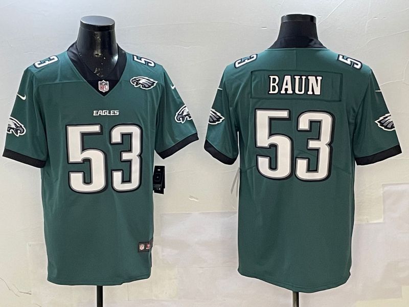 Men Philadelphia Eagles #53 Baun Green Second generation 2025 Nike Limited NFL Jersey style 5->youth nfl jersey->Youth Jersey